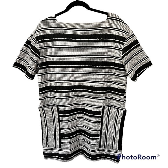 ZARA Trafaluc fall winter collection smock shirt tunic, 28, white black stripes - Picture 1 of 10